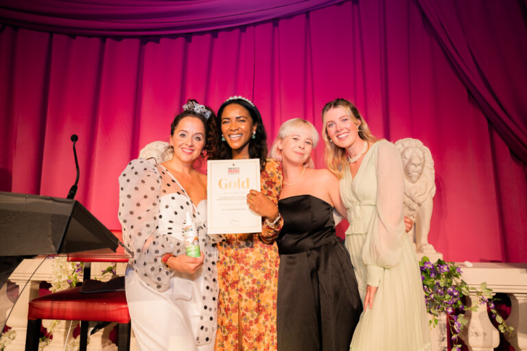 Winning an award at 2022 UK Beauty Awards
