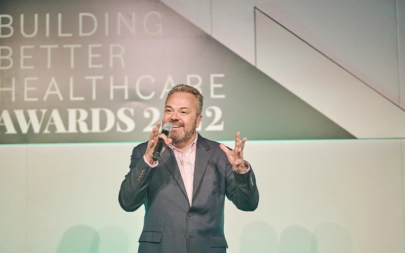 Hal Cruttenden hosted the UK Healthcare Awards in 2022